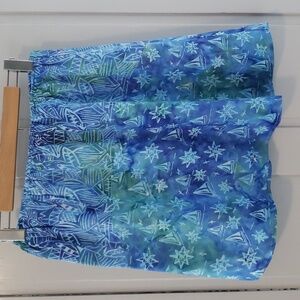 Fun Mexicali Blues Skirt, elastic waist, Size L